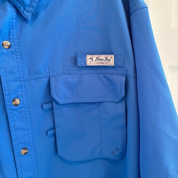 Bimini Bay Men's Fishing Boating Short Sleeve Button Down Shirt Wicking Size 2XL - Picture 4 of 11